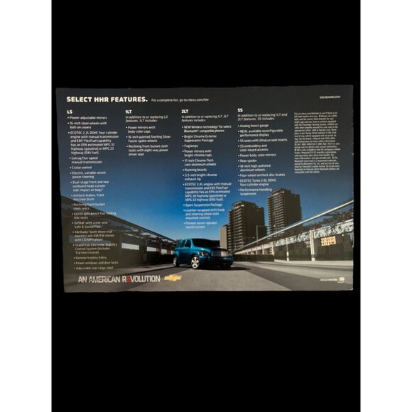 2009 Chevrolet HHR Dealership Showroom Brochure W Old Dealer Business Card LT LS - Picture 3 of 3